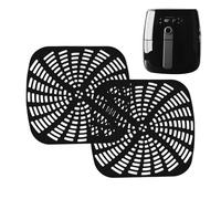 Forro para freidora de aire, tapete para freidora de aire, resistente al calor, 2 piezas reutilizables para Ninja AG301 Foodi de 8.5 pulgadas, alfombrillas de silicona antiadherentes, siliconas sin