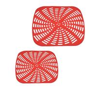 Forro para freidora de aire, tapete para freidora de aire, resistente al calor, 2 piezas reutilizables para Ninja AG301 Foodi de 8.5 pulgadas, alfombrillas de silicona antiadherentes, siliconas sin