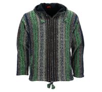 Forro Polar Cepillado Gheri Algodón con Capucha Chaqueta Cárdigan Nepal Clásico