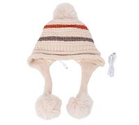 Forro Polar Gorro de Punto con Calefacción Cálido Cómodo Función de Calefacción por USB Suave Agradable Al Tacto Decorativo Práctico para Caminar, Correr, Caminar, Patinar, Esquiar