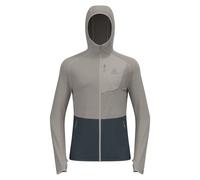 Forro polar Odlo MID LAYER HOODY FULL ZIP ASCENT (silver cloud - dark slate) hombre