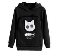 Forro polar para mascotas, gato, pequeño, bolsa con capucha, soporte para llevar sudadera, bolsillo, suéter para mujer, invierno