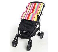 Forro polar saco/Cosy Toes Compatible con Buzz silla de paseo Quinny Moodd Mura Zapp Candystripe/, exterior negro)