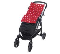Forro polar saco/Cosy Toes Compatible con Graco Stadium Duo Quattro Evo mosaico estrella roja/exterior negro