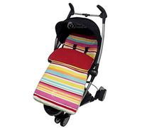 Forro polar saco/Cosy Toes Compatible con Quinny Candy Stripe rojo