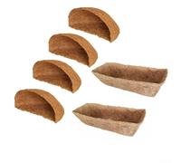 Forro redondo de coco para cestas colgantes de flores, 100% fibra de coco con grosor uniforme y soporte para plantar en entornos de jardín en casa (14 pulgadas)