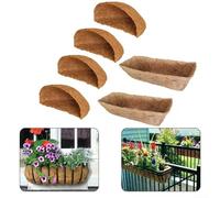 Forro redondo de fibra de coco natural para colgar, inserto de maceta de repuesto, material transpirable y sostenible para el hogar y el balcón (14 pulgadas)