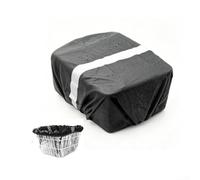 Forro reflectante impermeable para cesta de bicicleta, 2 en 1, protector de lluvia para ciclismo, escudo de poliéster ajustable para cestas de 12 a 24 pulgadas