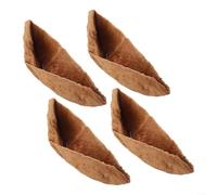 Forro transpirable para cesta colgante hecho de fibra de coco natural para flores para jardinería y arreglos decorativos, apoya raíces saludables y drenaje eficaz del agua (4 piezas)