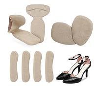 Forros de agarre de talón rellenos de cojín, almohadillas metatarsianas de tacón alto, plantillas reutilizables de talón de bola de pie, almohadillas antideslizantes en el antepié, alivia el dolor para callos de juanete (piel)