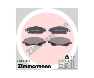 Forros de Freno Delantero para Toyota Avensis T25 Corolla E12 Zimmermann