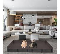 Forros de jaula de cobayas con bordes elevados, material impermeable para un hábitat de animales pequeños (82 x 58 x 11 cm)