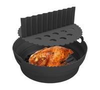 Forros De Silicona Para Cesta De Freidora De Aire - Cuenco Resistente Al Calor De 21,5 cm - Con Separadores Cesta De Freidora Antiadherente | Para Cocina, Horno, Restaurante, Dormitorio, Cacera, Cui