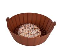 Forros de silicona para freidora de aire, cesta de silicona para freidora de aire, forros reutilizables para freidora de aire con líneas de guía de aceite elevadas, sartenes de silicona antiadherentes