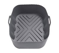 Forros de silicona para freidora de aire, para freidora de aire, cesta de vapor de alimenticio resistente al calor, forros de bandeja de horno, ayuda rectangular para hornear para tostadora