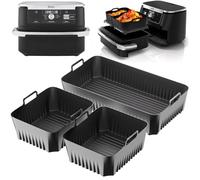 Forros de silicona para Ninja AF500UK, forros de silicona grandes para freidora de aire Ninja Foodi Flex Drawer AF500UK 10.4L, accesorios Ninja Af500uk, accesorios para freidora de aire