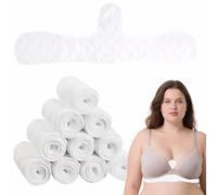 Forros de Sujetador Algodon, 10 Piezas Sujetadores de Algodon, 3 Capas Almohadillas Sujetador para Debajo de los Senos Debajo Bra, Reutilizables Almohadillas Absorbentes de Sudor para Mujeres