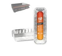 Forros de taza de grasa para parrilla eléctrica Blackstone 8001 de 22 pulgadas, bandeja de goteo de papel de aluminio para Blackstone E-Series de 22 y 17 pulgadas 8001 8003 8000 8005, bandeja de