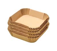 Forros desechables para freidora de aire, 100 unidades, papel antiadherente para hornear, a prueba de grasa e impermeable, utensilios de cocina que ahorran tiempo para freidora de aire/microondas