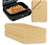 Forros desechables para freidora de aire Ninja: 150 piezas de papel de pergamino para freidora de aire Ninja Foodi Smart XL FG551 6 en 1 accesorios de parrilla interior perforadas rectangulares hojas