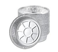 Forros para freidora de aire, 50 bandejas de aluminio - Forros redondos a prueba de para hornear, microondas, hornear, restaurante, cocina, carne, verduras