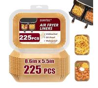 Forros para freidora de aire Ninja Foodi Dual Zone AF300UK / AF400UK / DZ400UK / Double Stack XL SL400UK, 225 forros de papel pergamino para freidora de aire Keplin 9L de doble zona