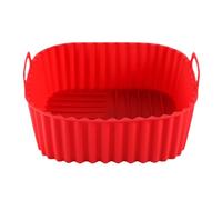 Forros para freidora de aire, pergamino cuadrado, material de silicona de 8.27 x 8.27 pulgadas, bandeja antiadherente para cocinar, , , pizza, pastel, cena familiar, camping