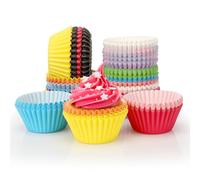 Forros para magdalenas navideñas, 500 Piezas Papel Molde Muffin Cases, Papel para Cupcakes-10 color, Moldes para magdalenas, para Fiesta de Cafeterías,Pastelerías,Bodas,Cumpleaños