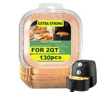 Forros pequeños para freidora de aire COMFEE' Compact 2.1, forros de freidora de aire de 2 cuartos para olla instantánea Vortex Mini, forros de papel desechables de 2 cuartos para Gourmia Compact