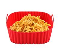 Forros reutilizables para freidora de aire, cesta cuadrada de silicona para freidora de aire, bandeja antiadherente para cocinar, pizza, pasteles, utensilios de cocina resistentes al calor