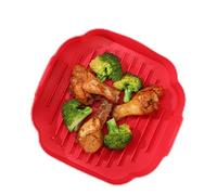 Forros reutilizables para freidora de aire, forro de silicona para horno de olla de 8 pulgadas, cesta cuadrada de silicona reutilizable, bandeja para hornear, accesorios para cocinar