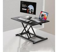 FORRTY Convertidor Escritorio Sit Stand, Escritorio Regulable En Altura con Bandeja For Teclado, 65/75/80/95cm, Estación Trabajo For Oficina En Casa Y Portátil(Negro,75cm(29.5"))