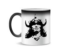 Forsca Barbarian Black Head Logo Taza de Cerámica Para Té y Café, 300ml, Mágica, Blanca, Rosa, Negra 330ml
