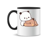 Forsca Bear And Panda Bubu Dudu Taza de Cerámica Para Té y Café, 330ml, Mágica, Blanca, Rosa, Negra 330ml