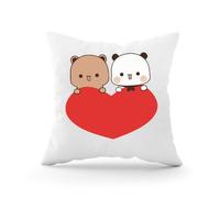 Forsca Bubu Dudu Love Heart Funda de Cojín Decorativa con Relleno para Sofá, Almohada para Coche