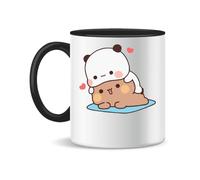 Forsca Bubu Dudu Love Taza de Cerámica Para Té y Café, 330ml, Mágica, Blanca, Rosa, Negra 330ml