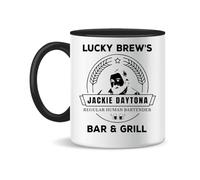 Forsca Jackie Daytona Lucky Brew's Bar And Grill Shirt What We Do In The Shadows Taza de Cerámica Para Té y Café, 330ml, Mágica, Blanca, Rosa, Negra 330ml