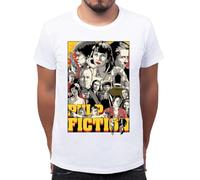 Forsca Pulp Fiction Movie Poster Camiseta Clásica con Cuello Redondo para Hombre X-Large