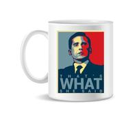 Forsca That's What She Said Michael Scott The Office Us Taza de Cerámica Para Té y Café, 300ml, Mágica, Blanca, Rosa, Negra 330ml