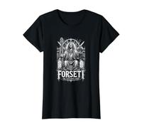 Forseti La Palabra Justa GANA la Justicia nórdica Camiseta gráfica económica, Mujer, Negro, XS