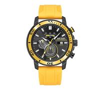 FORSINING Reloj de pulsera analógico para hombre, cuarzo, deportivo, cronógrafo, correa de silicona, resistente al agua, casual, reloj de hombre, moderno, pantalla de negocios, fecha luminosa,
