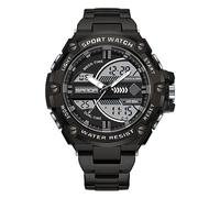 FORSINING Relojes deportivos para hombre, militar, impermeable, analógico, digital, electrónico, táctico, militar, para hombre, fecha, multifunción, LED, alarma, cronómetro, Negro1, Moderno