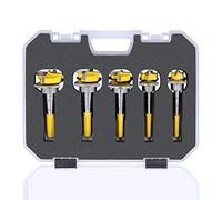 Forstner Bits TOUGH MASTER - 5 puntas de carburo de 15 mm, 20 mm, 25 mm, 30 mm, 35 mm de diámetro más 2 llaves hexagonales y estuche resistente para trabajo en madera, herramienta TCT
