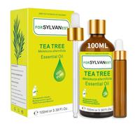 FORSYLVANEST Aceite de Árbol de Té 100ML 100% Natural, Ideal para Difusores, Humidificadores, Masajes, Baños SPA, Aromaterapia 3.38 Fl.Oz Aceite Esencial