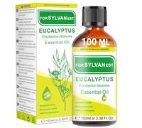 FORSYLVANEST Aceite Esencial de Eucalipto 100ML 100% Puro Natural Aceite No Diluido para Aromaterapia, Masaje, SPA, Cuidado de la Piel, Cabello y Uñas, Baños, DIY (Eucalipto)