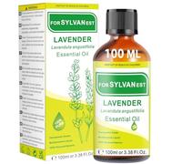 FORSYLVANEST Aceite Esencial de Lavanda 100ML 100% Puro Natural No Diluido para Aromaterapia, Masaje, SPA, Cuidado de la Piel, Cabello y Uñas, Baños, DIY (Lavanda)