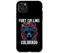 Fort Collins Colorado USA - Oso Divertido con diseño de Flores Carcasa para iPhone 11 Pro MAX