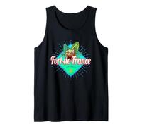 Fort-de-France Martinica Retro Vacaciones Vintage Caribe Camiseta sin Mangas
