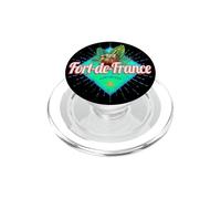 Fort-de-France Martinica Retro Vacaciones Vintage Caribe PopSockets PopGrip para MagSafe