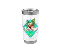 Fort-de-France Martinica Retro Vacaciones Vintage Caribe Vaso térmico de acero inoxidable de doble pared